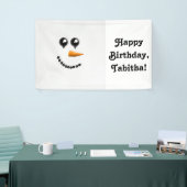 Niedliches Wintersnowman-Gesicht Banner (Messeveranstaltung)