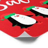 Niedliches Winterverkaufszeichen, Pinguin Weihnach Poster (Ecke)