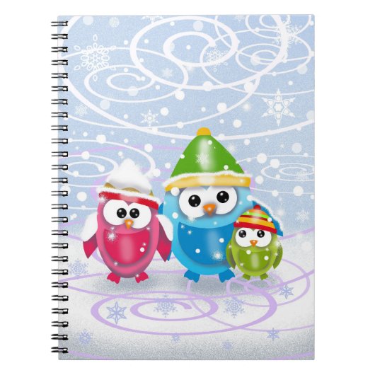 Niedliches Winterwulst-Notebook Notizblock (Vorderseite)