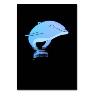 niedliches winziges Delphin Tischnummer