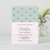 Niedliches Wirbelbandmuster Geburtstag Einladung (Stehend Vorderseite)