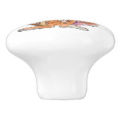 Niedliches Wirbelsturmfalke Keramikknauf (Seitenansicht)