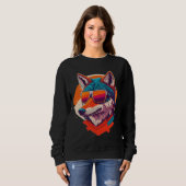 NIEDLICHES WOLF TRAGEN SUNGLASS. SWEATSHIRT (Vorne ganz)