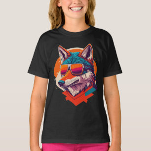 NIEDLICHES WOLF TRAGEN SUNGLASS. T-Shirt