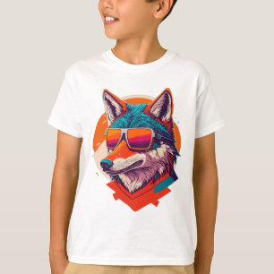 NIEDLICHES WOLF TRAGEN SUNGLASS. T-Shirt