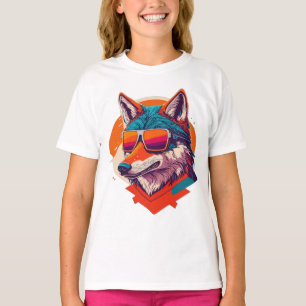 NIEDLICHES WOLF TRAGEN SUNGLASS. T-Shirt