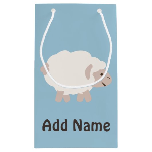 Niedliches Wolllamm Kleine Geschenktüte (Rückseite)