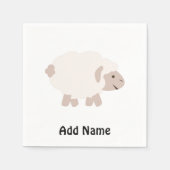 Niedliches Wolllamm Serviette (Vorderseite)