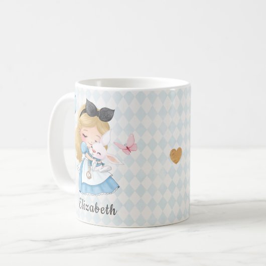 Niedliches Wonderland Geburtstag Kaffee Tasse (Vorderseite Links)