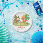 Niedliches Woodland Animal Baby Dusche Party Suppl Pappteller (Party)