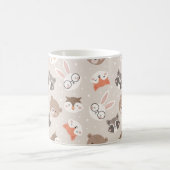 Niedliches Woodland Animal Kids Muster Kaffeetasse (Mittel)