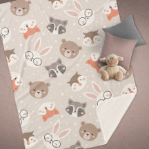 Niedliches Woodland Animal Kids Muster