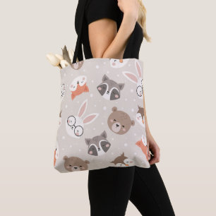 Niedliches Woodland Animal Kids Muster Tasche