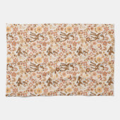 Niedliches Woodland Baby Deer Blumenmuster Geschirrtuch (Horizontal)