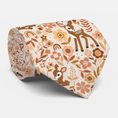 Niedliches Woodland Baby Deer Blumenmuster Krawatte (Gerollt)