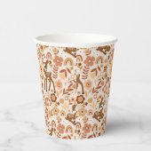 Niedliches Woodland Baby Deer Blumenmuster Pappbecher (Rechts)