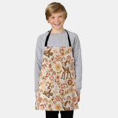 Niedliches Woodland Baby Deer Blumenmuster Schürze (Getragen)