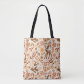 Niedliches Woodland Baby Deer Blumenmuster Tasche (Vorderseite)