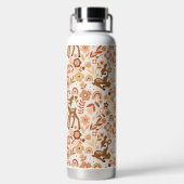 Niedliches Woodland Baby Deer Blumenmuster Trinkflasche (Rückseite)