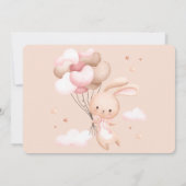 Niedliches Woodland Bunny Rabbit Babydusche Einladung (Rückseite)