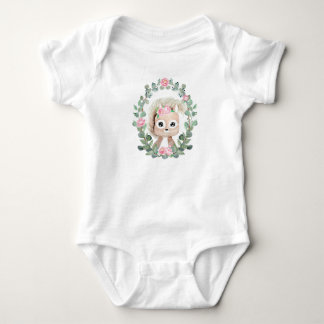 Niedliches Woodland Eichelmädchen Baby Strampler
