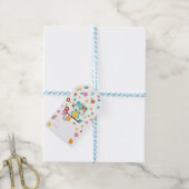 Niedliches Woodland Ewl & Blume Baby Girl Babydusc Geschenkanhänger (Mit Garn)