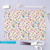 Niedliches Woodland Ewl & Blume Baby Girl Babydusc Seidenpapier (Handwerk)