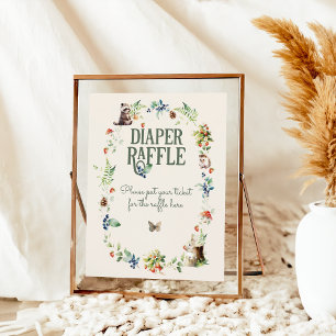 Niedliches Woodland-Neutral-Baby-Dusche Poster