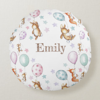 Niedliches Woodland-Tierkissen Rundes Kissen