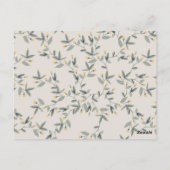 Niedliches Woodland Wasserfarbe Löwenfoliage Kinde Postkarte (Rückseite)