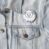 Niedliches Wooly Lamm-Gesicht Button (Beispiel)
