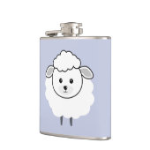 Niedliches Wooly Lamm-Gesicht Flachmann (Links)