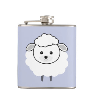 Niedliches Wooly Lamm-Gesicht Flachmann