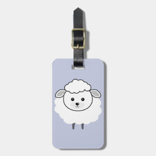 Niedliches Wooly Lamm-Gesicht Gepäckanhänger