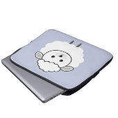 Niedliches Wooly Lamm-Gesicht Laptopschutzhülle (Vorne Knopf)