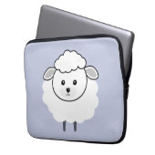 Niedliches Wooly Lamm-Gesicht Laptopschutzhülle (Vorderseite Links)
