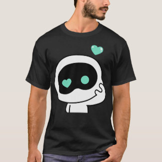 Niedliches Wootteo Astronauten Grünes Herz T-Shirt