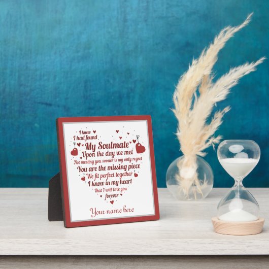 niedliches Wortart-Liebe-Gedicht hinzufügen Fotoplatte (InSitu)