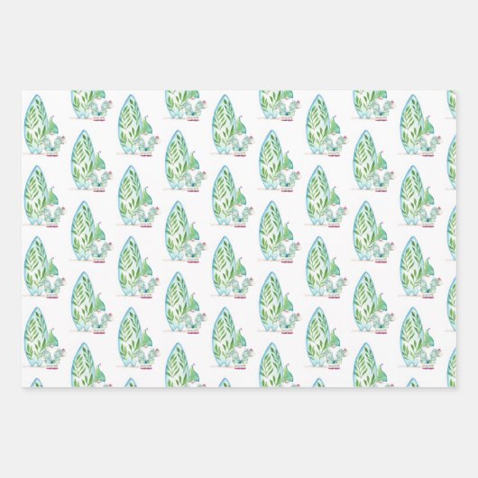 Niedliches Wrapping Paper Geschenkpapier Set (Vorderseite 2)