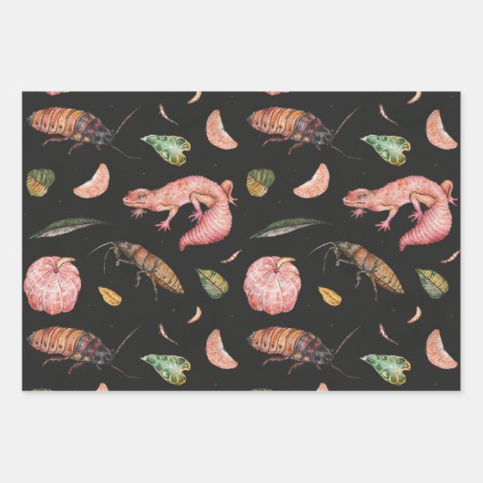 Niedliches Wrapping Paper Set mit Lizens und Roach Geschenkpapier Set (Vorderseite 2)