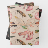 Niedliches Wrapping Paper Set mit Lizens und Roach Geschenkpapier Set (Beispiel)