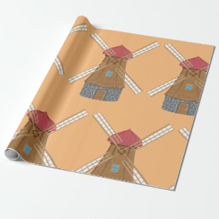 Niedliches Wrapping Paper von Windmill Dutch Archi Geschenkpapier