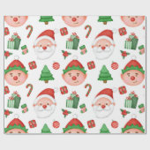 Niedliches Wrapping-Papier für Santa/Elf Geschenkpapier (Flach)