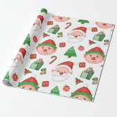 Niedliches Wrapping-Papier für Santa/Elf Geschenkpapier (Ungerollt)