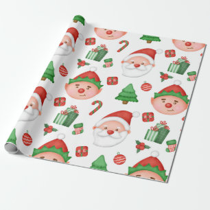 Niedliches Wrapping-Papier für Santa/Elf Geschenkpapier