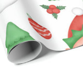 Niedliches Wrapping-Papier für Santa/Elf Geschenkpapier (Rolleneckpunkt)