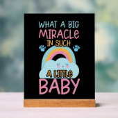 Niedliches Wunderbaby Wortart Kinderzimmer Acrylschild (Neutral)