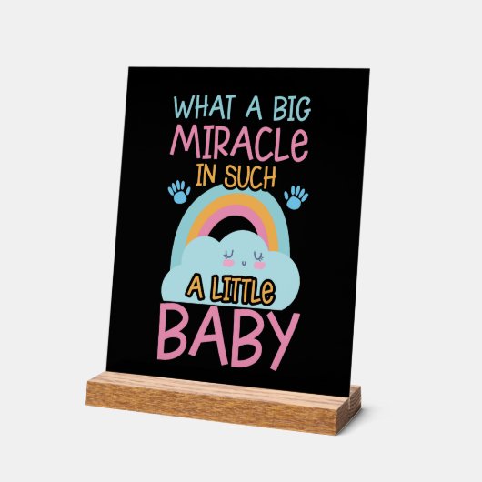 Niedliches Wunderbaby Wortart Kinderzimmer Acrylschild (Winkel)