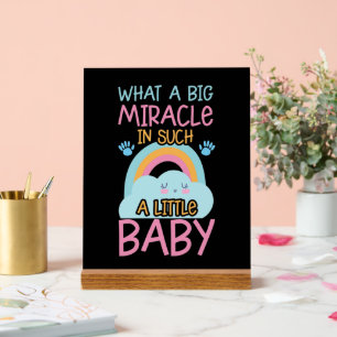 Niedliches Wunderbaby Wortart Kinderzimmer Acrylschild