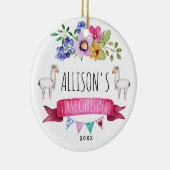 Niedliches wunderliches Lama-erste Keramik Ornament (Rechts)